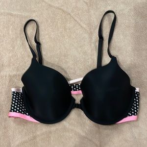 VS lined Perfect coverage 36B like new, never worn black/pink
